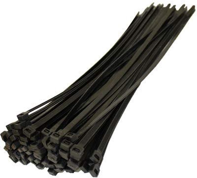 Cable Zip Ties Black Heavy Duty 370mm x 7.6mm 100 Pack, Tie Wraps, Cable Tie, Twist Wire, Long Thick Strong Zipties Self-Locking Strong Nylon