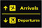 MoonWorks® Fußmatte Flughafen Arrivals/Departures lustige Motive Geschenk Piloten rutschfest & waschbar weiß 60x40cm