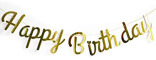 VINFUTUR Decoración Cumpleaños, Bandera Feliz Cumpleaños Banner Happy Birthday Pancartas Cumpleaños Guirnalda de Banderín Colgante Artículos para Decoración Fiesta Hogar Reunión