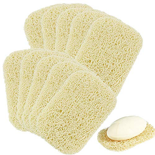 KLYNGTSK 10 Stück Natur Seifenschale Seifenhalter 11.2x7.4x1cm Seifenmatte Bio Seifenkissen Seifenpads Seifenschoner Wiederverwendbar Seifenablage Seifenheber für Dusche, Bad, Küche, Ohne BAP