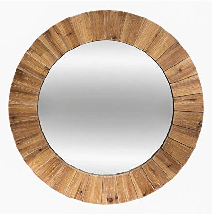 Atmosphera - Holzspiegel D. 83 cm - Kastanienbraun