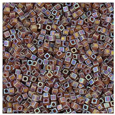 5 g Miyuki Square, 1.8 mm Trans Rainbow Frosted Smoky Topaz (Miyuki-Square Topaz matt.)