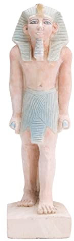 Alte ägyptische Statue von Pharao König Ramses II stehend aus Kalkstein hergestellt in Ägypten.