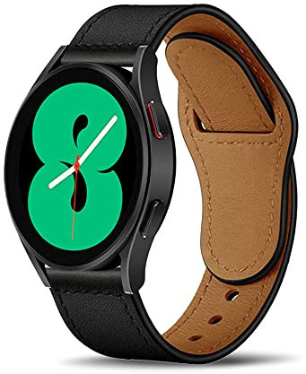 KoGiio 20mm Pelle Cinturino per Samsung Galaxy Watch FE 40 mm/Watch 7/6/5/4 (40 mm 44 mm) /6 Classic (43 mm 47 mm)/5 Pro 45 mm Nero