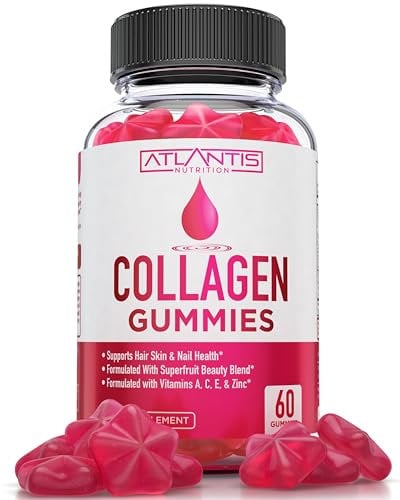 Collagen Gummies for Women - Multi Collagen Supplement Formulated with Collagen Types 1 & 3, Vitamins & Superfruit Beauty Blend - Hair Nails and Skin Vitamins for Women - 60 Collagen Peptides Gummies