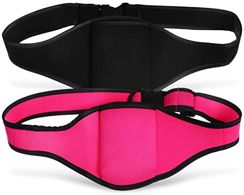 MILISTEN 2 correas de micrófono para instructores de fitness, bolsa de cinturón de micrófono ajustable con correa anti caída, bolsa de transporte de micrófono absorbente de sudor