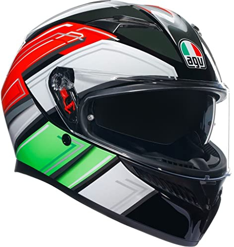 AGV K3 Wing Integralhelm (schwarz/rot/weiß/grün), L (59)