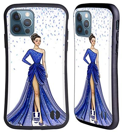 Head Case Designs Blu Gown Dresses Cover Ibrida Compatibile con Apple iPhone 12 / iPhone 12 PRO