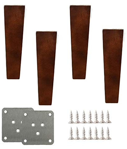 Möbelbeine aus Massivholz, Sofafüße aus Eiche, quadratische Tischbeine in Walnussfarbe, für Schrank, Waschtisch, Couch, Stuhl, Kommode, Ersatzbeine, Hardware-Teile, 4er-Set