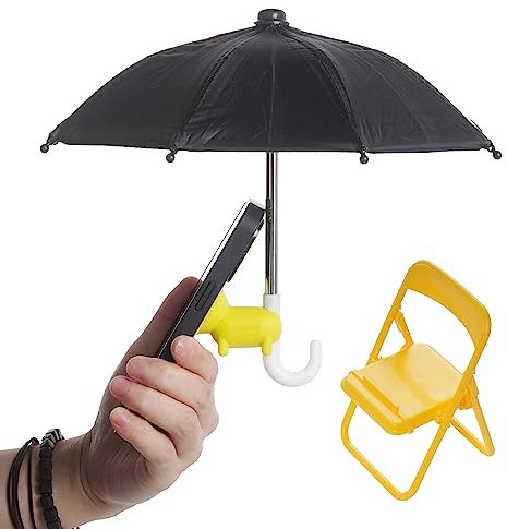 Yymobt Universal Cell Phone Umbrella, Sun Shield, Anti-Glare Cover, Adjustable Piggy Suction Cup Stand, Outdoor Cell Phone Sunshade Holder