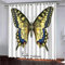 Undurchsichtig Gardine Schmetterling Insekt 3D-Digitaldruckvorhänge Für Balkontür Mit Ösen 2Er Set Schlaufenvorhang Wohnzimmer Schlafzimmer Kinderzimmer Esszimmer 140(B) X160(H) cm