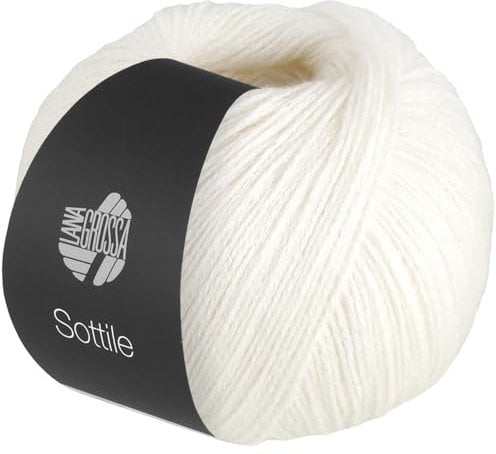 LANA GROSSA Sottile | Zarte Netzgarnstruktur aus Baumwolle, gefüllt mit feinen Merinofasern | Handstrickgarn aus 85% Baumwolle & 15% Schurwolle (Merino) | 50g Stricken & Häkeln | 250m Garn FB16