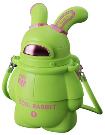 Wasserflasche in Hasenform, Cartoon-Hasenform, hohe Kapazität, Thermo-Wasserflasche, Kaltgetränke, Thermobecher