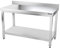 GGM Gastro | ATK148A | Edelstahl Arbeitstisch Premium - 1400x800mm - mit Grundboden & Aufkantung