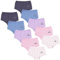 TupTam Unterhosen Mädchen 10er Pack Größe 92-170 – Bequeme Unterwäsche für Mädchen aus Baumwolle, Farbe: Herzen Blau Rosa Lila Ecru Violett, Größe: 140-146