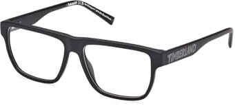 Timberland Quadratisch Kunststoff Brillen in Matte Black für Unisex, Brille mit Sehstärke, optional mit Sonnenbrillen tönung oder Blaulichtfilter (Modell TB50009)