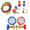 HOHOVYVY Klimaanlage Auto Befüllen Set,Manifold Gauge Kit Klimaanlage Werkzeug Für R410A R32 R404A R134A(C)
