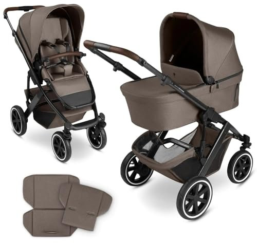 ABC Design Kinderwagen Salsa 5 Air Nature - 2in1 Kombi-Kinderwagen ab Geburt mit Luftreifen, Federung & großer Babywanne