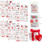 Yomover Valentinstag Rub on Sticker - 6 Stück Valentinstag Deko, Ich Liebe Dich Aufkleber, Valentinstag Kerzentattoos, Transferaufkleber für Möbel Fenster Kerzen Glas Scrapbook Holz DIY Deko