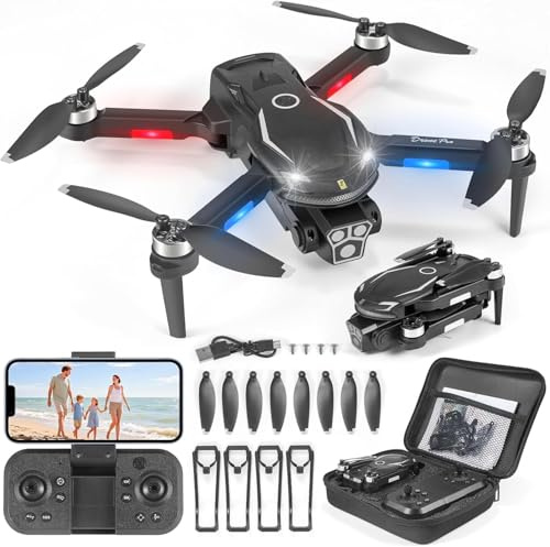 Drohne mit Kamera HD 4K,RC Faltbare FPV WiFi Live Übertragung Drohne für Kinder Anfänger,2 Akku Lange Flugzeit,Headless Modus,Flugbahnflug,Hindernisvermeidung,One Key Start/Landen,Headless Modus