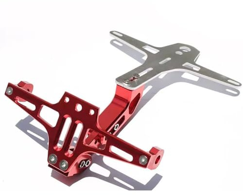 Nummernschild- und Drehzeichenhalter für Italjet Dragster 200/250i/125/400, Aluminium, Rot und Schwarz