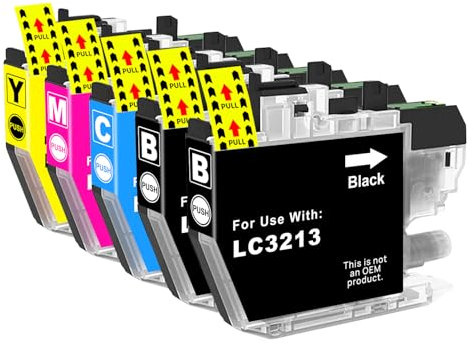LC-3213 LC3211 Kompatibel Druckerpatronen für Brother LC-3213 LC3213VAL LC3211 LC-3211 für DCP-J572DW DCP-J772DW DCP-J774DW MFC-J497DW MFC-J491DW MFC-J890DW MFC-J895DW(5er-Pack)