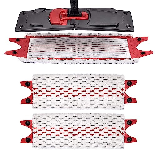 2Pack Mop Head Replacement Compatible with Vileda-Ultra Max, Washable Microfibre Pads Refill Mop Head Replacement Set, Suitable for all Vileda Flat Mops Systems(SIZE:2PACK)