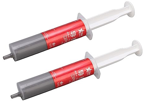 LICAEVEY 2Pcs Thermal Paste for CPU, High Thermal Conductivity Silicone Grease Compound with Syringe for Computer, Graphics Card, and PC Cooling