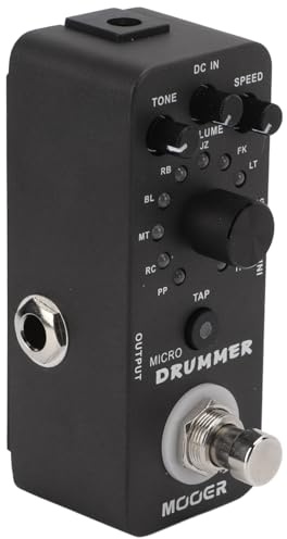 Keenso Gitarrenpedal, Metall-Drum-Machine-Pedal mit 121 Drum-Loops, True Bypass, 9 V Gleichstrom, 1 4-Zoll-Mono-Eingangsausgang, für E-Gitarren-Übungsaufnahmen bei Live-Auftritten