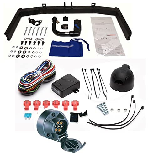 AHK Anhängerkupplung mit Elektrosatz 7 polig für Audi A4 Stufenheck Kombi 4x4 2000-2004 Anhängevorrichtung Hängevorrichtung - starr, mit angeschraubtem Kugelkopf
