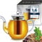 Creano Glass Teapot 1000ml - Stovetop Safe Tea Kettle with Stainless Steel Infuser and Glass Lid - Ideal for Preparing Loose Teas - Drip Free