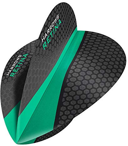 HARROWS Retina Dart Flights, 100 Micron – Pear – Jade – 1 Set (3)