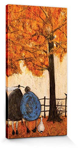 1art1 Sam Toft Poster Die Vier Jahreszeiten, Herbst Bilder Leinwand-Bild Auf Keilrahmen | XXL-Wandbild Poster Kunstdruck Als Leinwandbild 60x30 cm