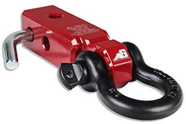 Ensamblaje de Bloque de grillete de recuperación de la Agencia 6 2 Pulgadas con Doble Agujero en Polvo Rojo – Bloque Receptor de Enganche HITCHLINK – Fabricado con Orgullo en los Estados Unidos con