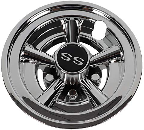 Dr.Accessories Radkappen für Golfwagen, 20,3 cm (8 Zoll), 4 Stück, passend für Yamaha Club Car EZ-GO Golfwagen (Silber)