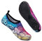 Mabove Badeschuhe Wasserschuhe Schwimmschuhe Damen Strandschuhe Aquaschuhe Barfussschuhe Neopren Surfschuhe(Blumen,38/39 EU)