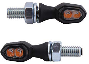 SHIN YO Crumb Motorrad LED Microblinker, schwarz, E-geprüft, (2er Pack)