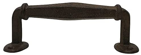 zeitzone Rustikaler Griff Schubladengriff Möbelgriff Gusseisen Antik-Braun 17cm