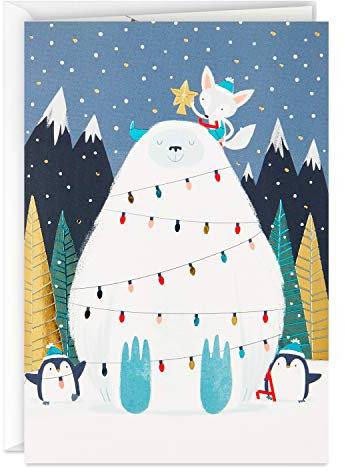 Hallmark UNICEF Weihnachtskarten, Yeti (12 Karten und 13 Umschläge)