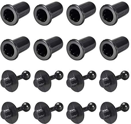sourcing map Speaker Small Peg Kit Guides 25.5mm Black Dia 6mm 8 Pairs