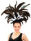 NET TOYS Wunderschöner Samba Feder Kopfschmuck - Weiß-Schwarz - Aufregendes Damen-Kostüm-Zubehör Rio Federschmuck Copacabana - EIN Blickfang für Fasching & Karneval