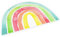 stabiles Vinyl Tischset Regenbogen bunt Kinder Platzset Platzdeckchen - BPA frei - abwaschbar reißfest farbecht - Kita Kindergarten Aquarell