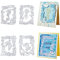 ORIGACH 4 Stück Ozean Element Stanzschablone für Kartenherstellung Schildkröten Quallen Krabben Metall Prägeschablonen für DIY Scrapbooking Fotoalbum