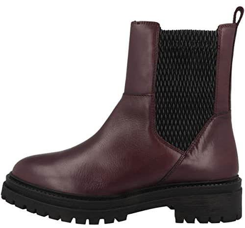 Geox D Iridea D, Stivaletti Donna, Rosso/Nero (Bordeaux/Black), 37 EU