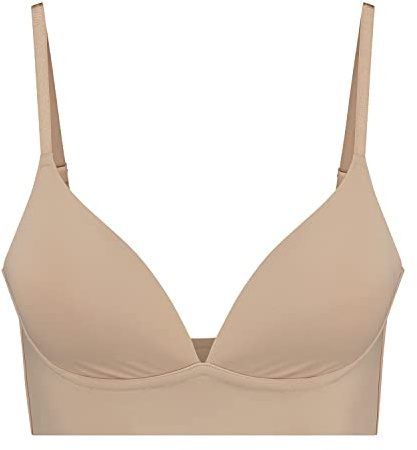 Bye Bra Damen Push-up-BH Bra Top Push Up - Beige - Größe S
