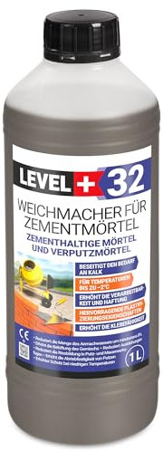 Plastificante para morteros de cemento y morteros de yeso, 1 L líquido, sustituye a la cal RM32