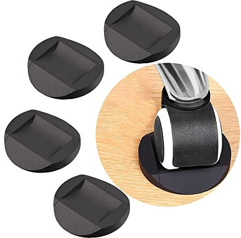 Quantum Leap 4 PCS Furniture Caster Cups, Furniture Coasters Anti-Sliding Rubber Feet Protector Pads Wooden Floor Protectors Bed Sofa Chair Leg Wheel Stoppers Anti-Slip Pad