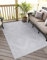 carpet city In-& Outdoor Teppich - 280x380 cm - für Innen-& Außenbereich - Wetterfest Balkon-Teppich, Terrasse, Flur, Küche - Wohnzimmer-Teppiche - Hochtief/ 3D-Effekt - Rauten-Muster in Grau