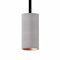 Betoniq Pendelleuchte Beton modern klein NARA13 außen grau innen kupfer - Industrial Design Betonlampe Hängelampe mit LED Glühbirne und Fassung GU10 - Hängeleuchten & Pendelleuchten in Betonoptik