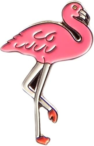 GBJUK Flamingo-Vogel-Anstecknadel mit Schmetterlingsverschluss auf der Rückseite, Metall